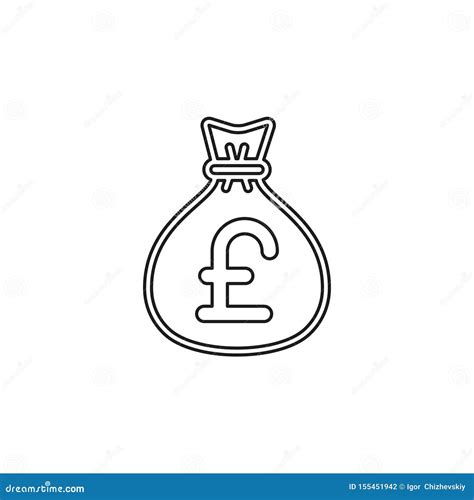 English Pound Money Bag Illustration Stock Vector Illustration Of