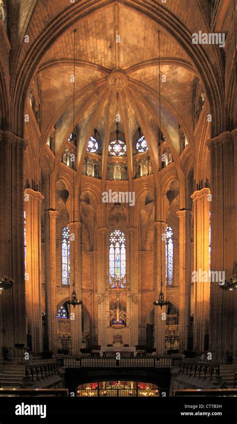 Spain, Catalonia, Barcelona, Cathedral, interior Stock Photo - Alamy