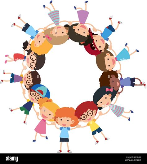 Kids Holding Hands In A Circle Clipart