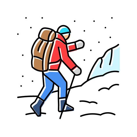 winter hike winter color icon illustration 52847895 Vector Art at Vecteezy