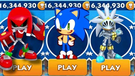 Sonic Dash Metal Knuckles VS Andronic VS Sir Silver Sonic Movie