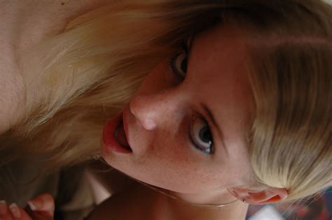 Sexy Blonde With Freckles Charlotte Stokely Flaunts Her Tits While Giving Head CoedCherry