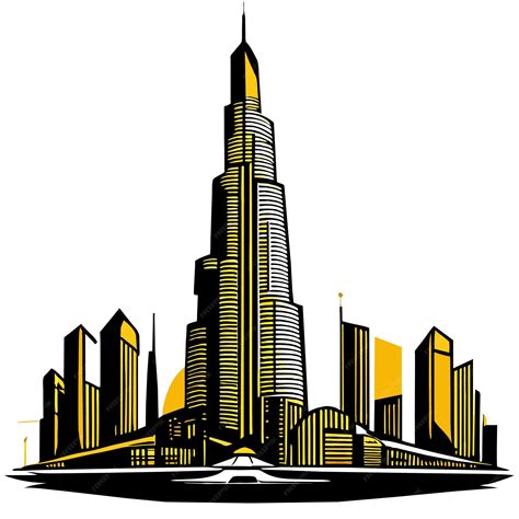 Premium Vector Burj Khalifa Vector Illustration Doodle