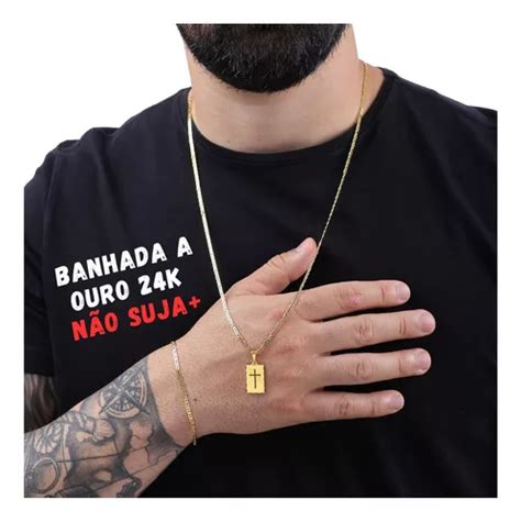 Colar E Pingente Masculino Moeda Antiga Banhada A Ouro K Frete Gr Tis