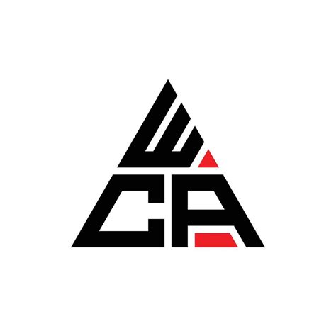 WCA triangle letter logo design with triangle shape. WCA triangle logo ...