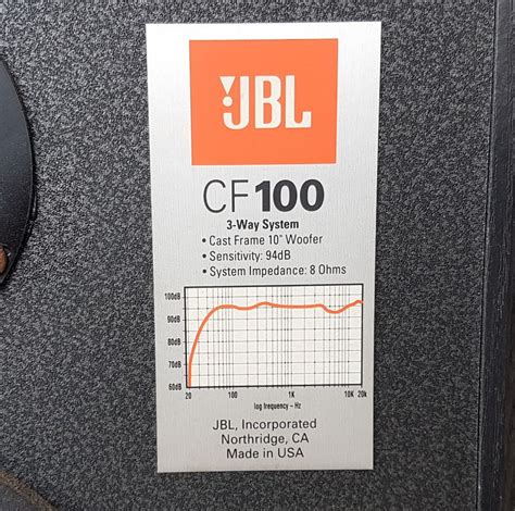 Premium Jbl Speaker System Jbl Cf Watts Made In Usa Way