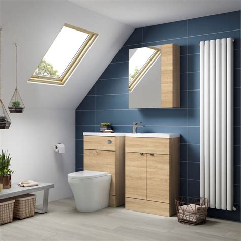 Hudson Reed Fusion Natural Oak Bathroom Suite Set Bathroom Suite