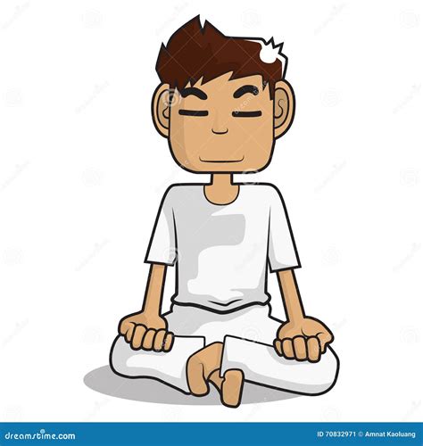 Meditation Cartoon Character Stock Vector - Image: 70832971