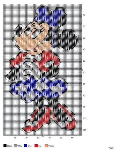 Minnie 4th Of July Plastic Canvas Patterns