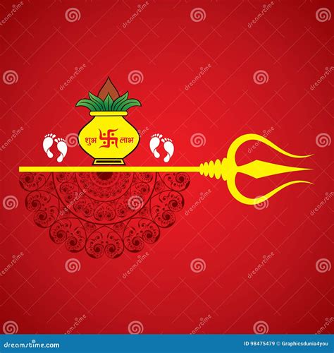 Navratri Utsav Greeting Card Stock Vector Illustration Of Creative