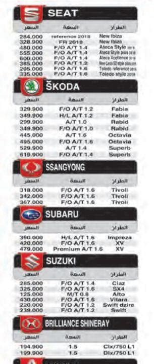 ننشر أسعار السيارات الجديدة «موديلات 2018 خلال هذا الأسبوع بوابة