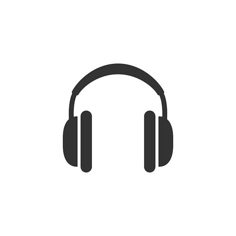 Icono de auriculares en estilo plano ilustración vectorial de