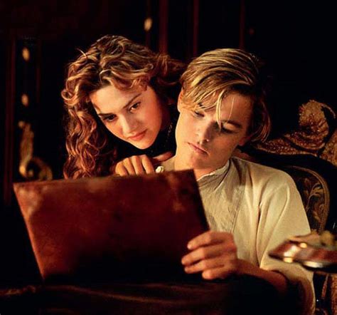 Kate Winslet as Rose DeWitt Bukater and Leonardo DiCaprio as Jack Dawson, “Titanic”, 1997 ...