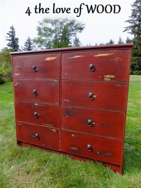 The Love Of Wood Red Dresser Tips For Distressing Annie Sloan