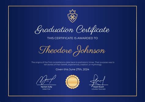 Free Graduation Certificate Templates I Wepik