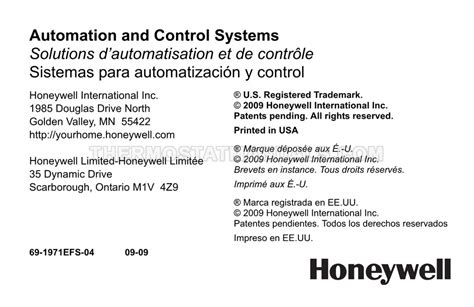 Honeywell Thermostat Th1110d1000 Manual