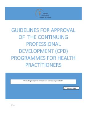 Fillable Online Guidelines For Approval Ofthe Continuing Professional