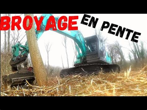 Chantier De Broyage Dans Une Pente Humide Kobelco Sk Foresttech