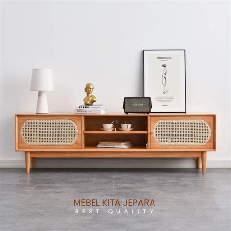 Jual Meja Tv Aesthetic Bufet Tv Kabinet Minimalis Modern Model Retro