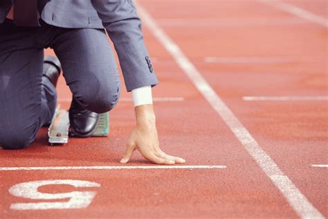 Business People Running Track