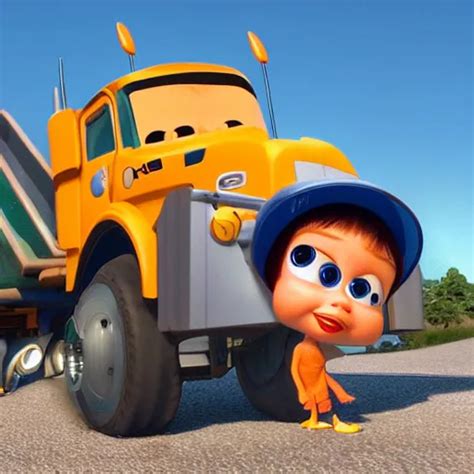 Pixar Mom With A Dump Truck Stable Diffusion