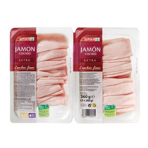 Jamon Cocido Extra Lonchas Finas X Gr Spar La Palma