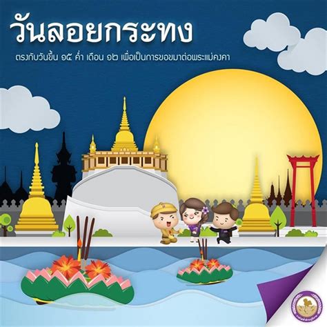 วนลอยกระทง ตรงกบวนขน 15 คำ เดอน 12 เพอเปนการขอขมาตอพระแมคงคา