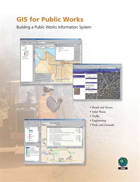 Pdf Gis For Public Works Esri Gis Mapping Software Spatial