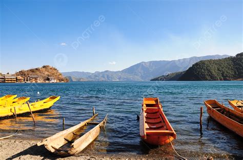 Lugu Lake Background, Landscape, Scenery, Lake Background Image And ...