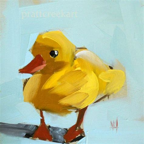 Yellow Duckling Print From Artist Angela Moulton X Inches