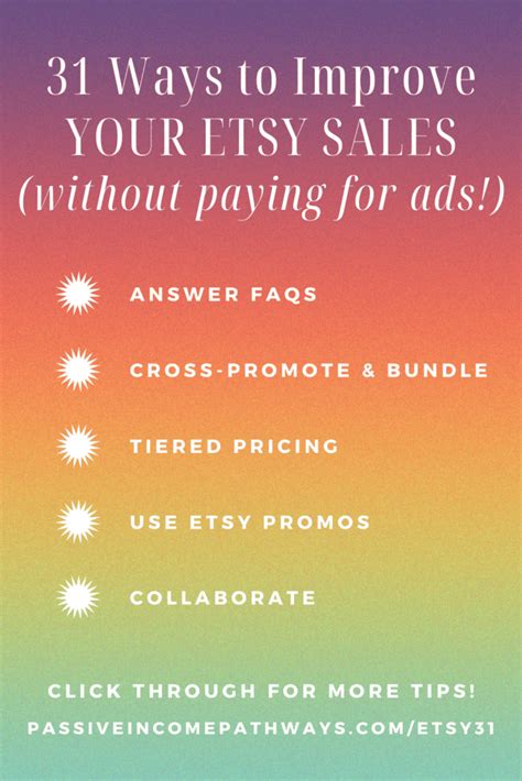 31 Easy Ways To Increase Your Etsy Sales 2024 Passive Income Pathways