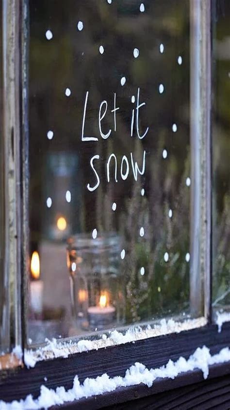 Let It snow, christmas, glass, white, HD phone wallpaper | Peakpx