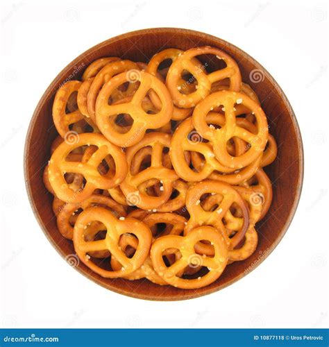 Salted Pretzels In A Bowl Stock Photo Image Of Salted 10877118