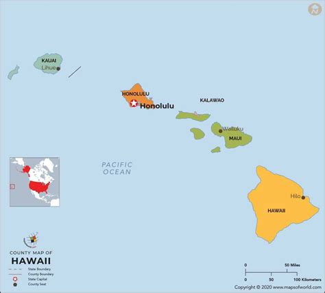 Hawaii County Map Images And Photos Finder