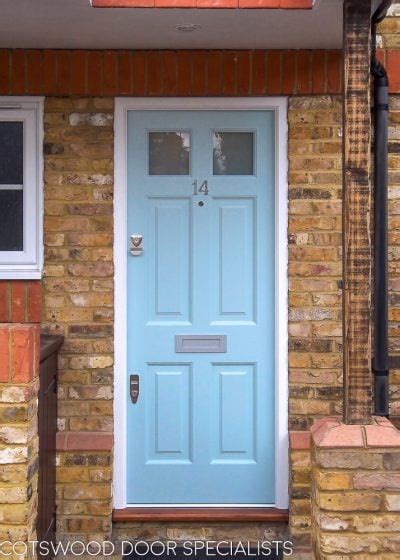 Top Glazed Georgian Door Painted Blue Cotswood Doors London