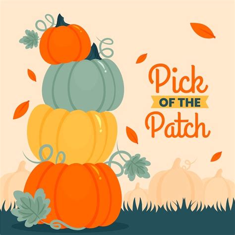 Free Vector | Hand drawn pumpkin patch illustration