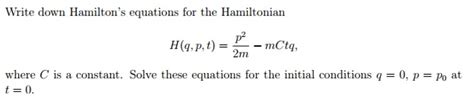 Solved Can anyone help me with this solving of Hamiltonian | Chegg.com