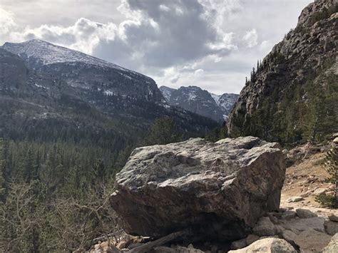 Hiking Bear Lake at Rocky Mountain National Park in Colorado