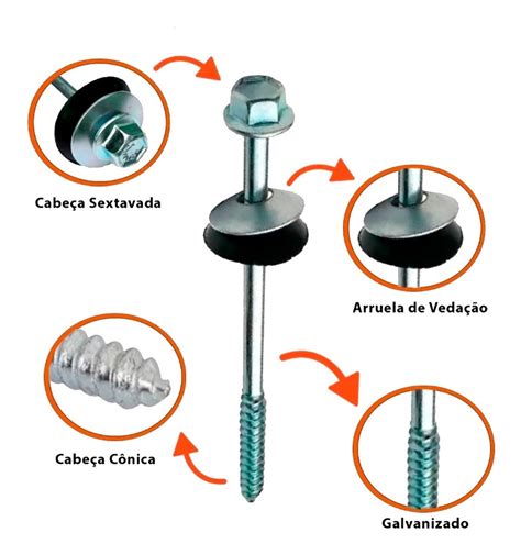 Parafuso Telha Completo X Mm Garozi Ferramentas