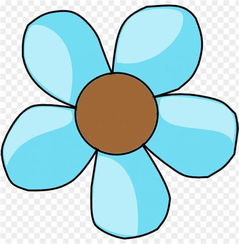 Blue Cartoon Flower