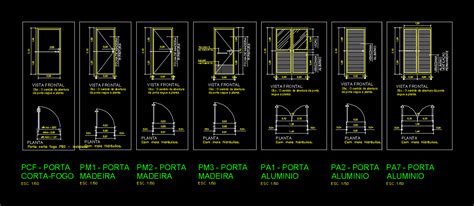 Detalles Constructivos De Tipos De Puertas En Dwg Librer A Cad