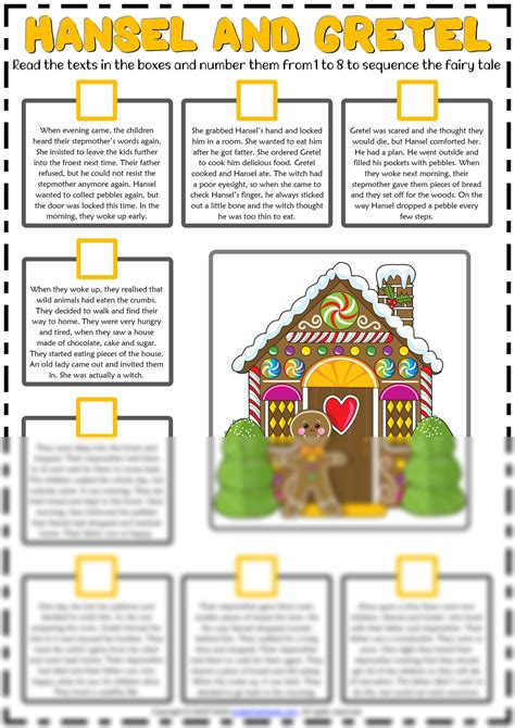 Solution Hansel And Gretel Esl Printable Sequencing The Story