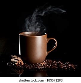 Aromatic Cup Coffee Smoke Beans Stock Photo Shutterstock