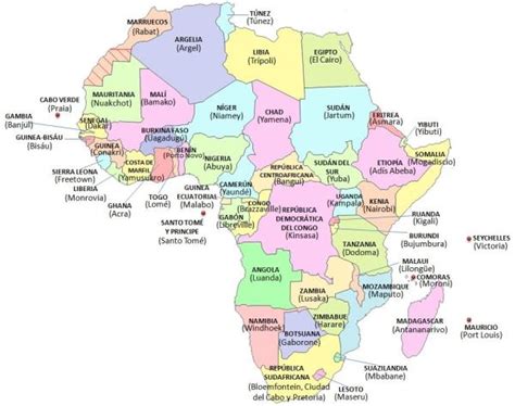 Países De África Y Sus Capitales Lista Completa