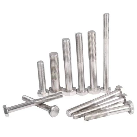 Stainless Steel Plain Fastener Hex Head Bolt With Nut And Washer