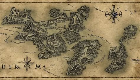 Very Detailed And Realistic Map Of Middle Earth Stable Diffusion