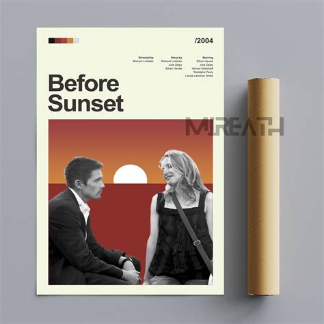 Before Sunset Poster Vintage Vertical Movie Poster Retro - Etsy