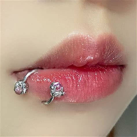 S Shaped Law Lip Ring Lip Piercing Sweet Gem Lip Ring Nose Etsy Lip