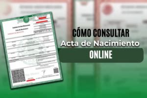 C Mo Consultar Acta De Nacimiento Online En M Xico