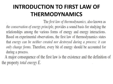 Ppt Introduction To First Law Of Thermodynamics Powerpoint